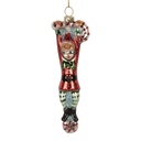 Palla di natale Rosso Verde 4x2x13 cm