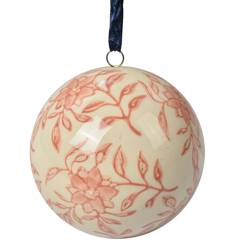 Boule de décoration Beige Rose Ø 8x8 cm