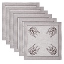 Servietten Baumwolle 6er Set Beige Braun 40x40 cm