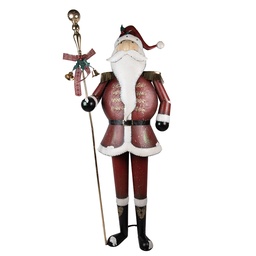[5Y1332] Weihnachtsdeko Weihnachtsmann Rot Weiß 82x36x205 cm