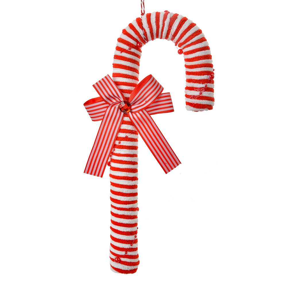 Décoration de Noël Pendentif Canne à sucre Rouge Blanc 12x4x36 cm