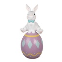 Décoration Lapin Blanc Violet 41x39x91 cm