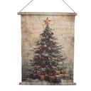 Mappa murale Albero di Natale Beige Verde 55x3x75 cm