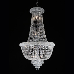 [5LL-CR167] Chandelier 15 lights Transparent Ø 60x100 cm E14/max 15x40W
