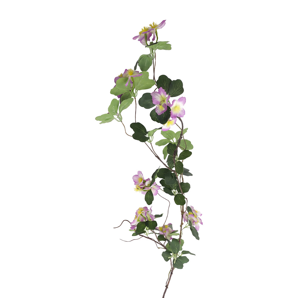 Decorazione ramo con fiori Rosa Verde 110 cm