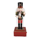 Decoration nutcracker Red Green 12x9x30 cm