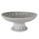 Etagere Weiß Grün Ø 26x13 cm