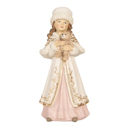 [6PR6313] Décoration Enfant Beige Rose 8x7x17 cm
