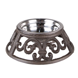 [6Y5302] Food Bowl for Dog and Kat Brown Ø 23x7 cm / 435 ml
