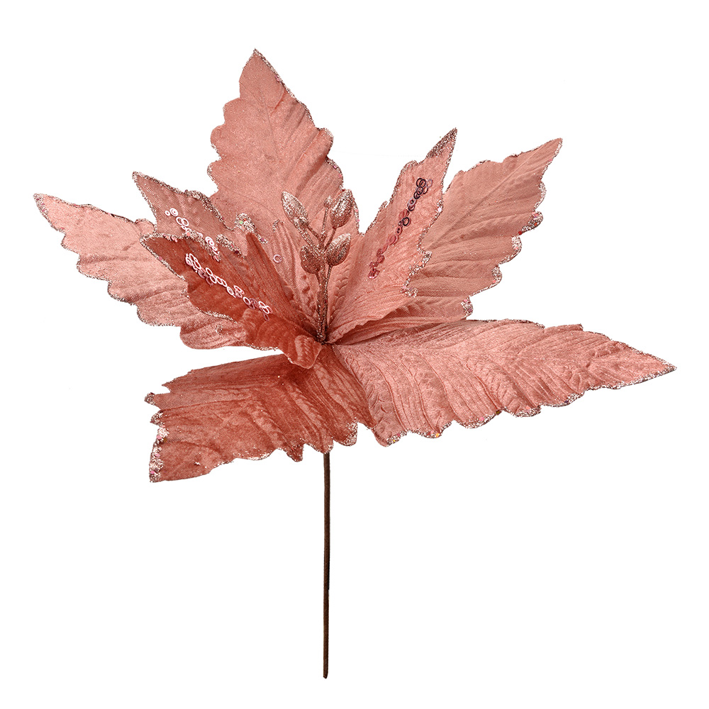 Weihnachtsdeko Blume Rosa Ø 46x52 cm