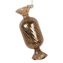 Christmas Bauble Gold colored Brown Ø 5x13 cm
