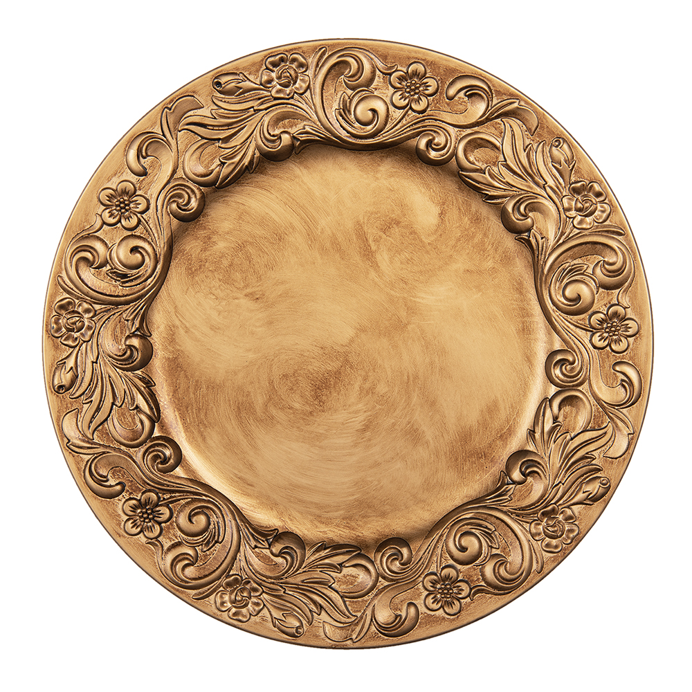 Plaque de fond Or Ø 33x2 cm