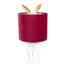 Lampada da Tavolo Coniglio Bianco Rosso Ø 20x43 cm E27/max 1x60W