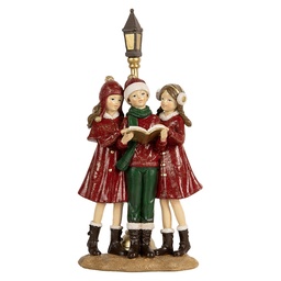 [6PR5681] Dekoration Weihnachtschor Rot Grün 14x9x28 cm