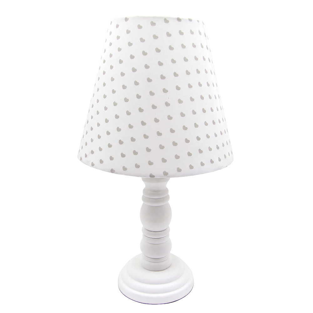 Lampada da Tavolo Bianco Grigio17x17x33 cm E14/max 1x40W