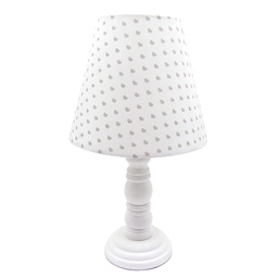 [6LMC0118] Tischlampe Weiß Grau 17x17x33 cm E14/max 1x40W