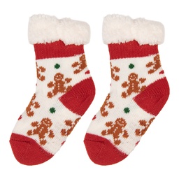 [JZSKC0002] Kindersocken Weiß Rot one size