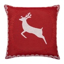 Cushion Cover Red White 44x44 cm