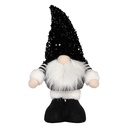 Image de décoration gnome avec LED Noir Blanc 10x15x38 cm