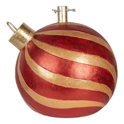 [6MG0152] Support d'arbre de Noël Rouge Couleur or 43x40x41 cm