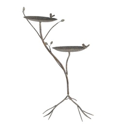 [6Y5656] Bird Bath Green Brown 38x43x78 cm