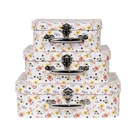 Set di valigie decorative da 3 Bianco 30x22x9/25x20x9/20x17x8 cm
