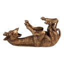 Clayre & Eef Flessenhouder Giraf 33x13x16 cm Goudkleurig Kunststof