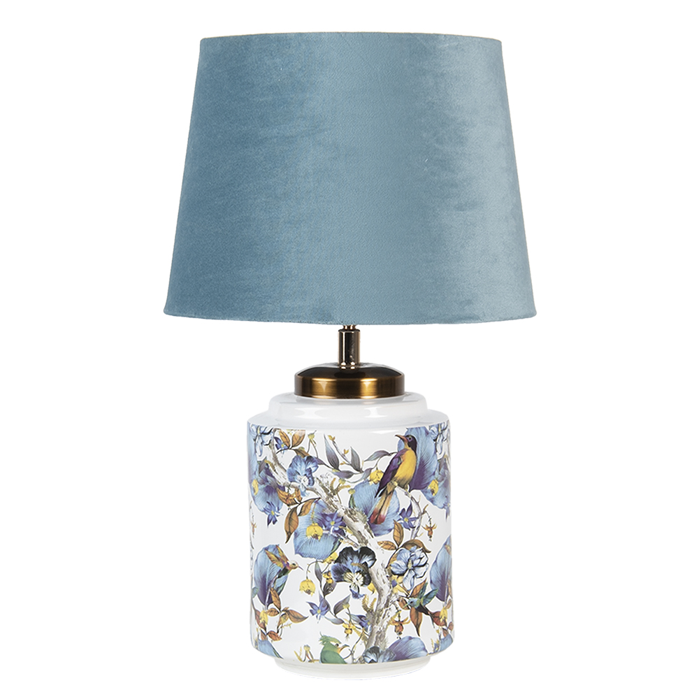 Tischlampe Blau, Weiß Ø 25x41 cm E27/max 1x60W