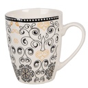 Tasse Weiß Schwarz 12x8x10 cm / 300 ml