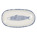 Plateau décoratif Beige Bleu 30x16x3 cm
