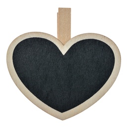 [65648] Clip with Blackboard Black Brown 8x2x8 cm