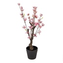 Decorazione albero di ciliegio in fiore Rosa Marrone 10x10x48 cm