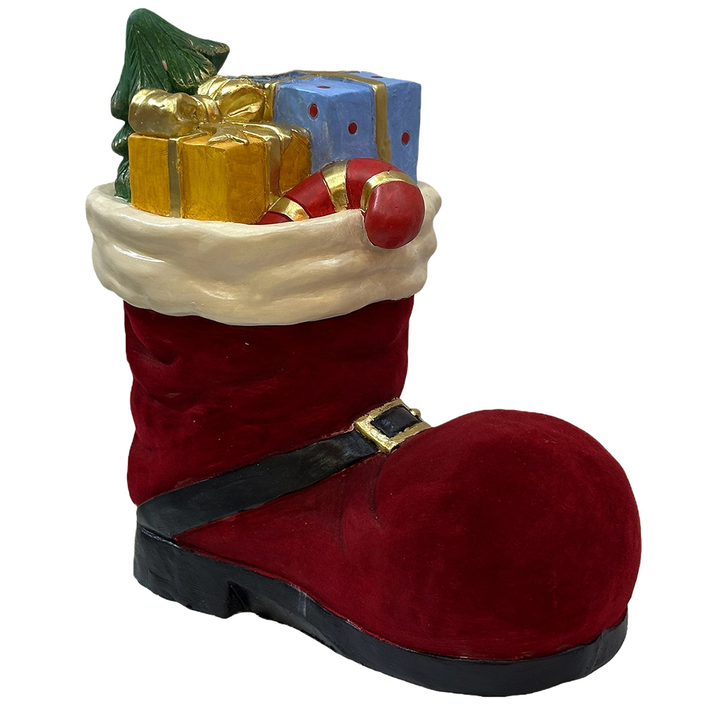 Christmas Decoration Boot with presents Red White 39x21x45 cm