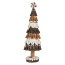 Weihnachtsdeko Weihnachtsbaum Braun Weiß Ø 12x39 cm
