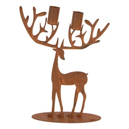 [6Y6140] Kerzenständer Braun 20x15x25 cm