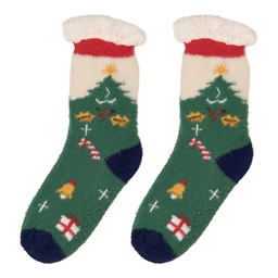 [JZSK0041] Socken Grün Weiß one size