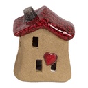 Dekoration Haus Braun Rot 7x6x8 cm