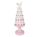 Décoration gâteau Rose Blanc Ø 14x39 cm