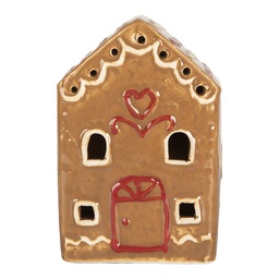 [6CE2340] Décoration maison avec LED Marron Blanc 8x6x11 cm