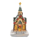 Decoration House with LED Orange Green 6x5x9 cm