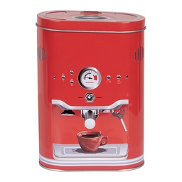 [6BL0190] Storage Tin Red 14x8x19 cm