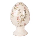 Uovo decorativo su piede Beige Rosa Ø 15x24 cm