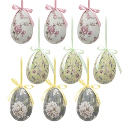 [65906] Pendentif décoratif uf (set 9) Multicolore Ø 5x8 cm