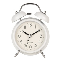 [6AC0031W] Wecker Analog Weiß 12x6x17 cm / 1xAA