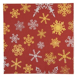 [73154] Serviettes en papier Rouge Jaune 33x33 cm (20)