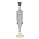 Decoration Statue Rabbit White Blue 11x11x45 cm