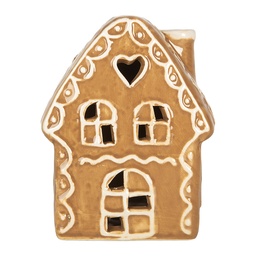 [6CE2355] Decorazione casa con LED Marrone Bianco 8x6x11 cm