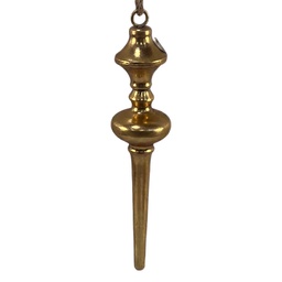 [6Y6213] Ciondolo decorazione Natale Color oro Ø 9x41 cm