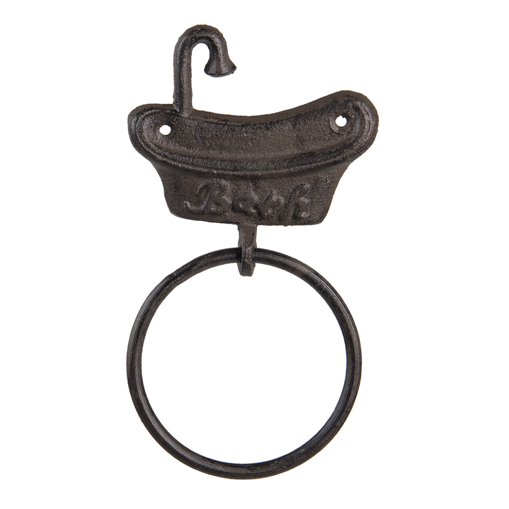 Porte-serviettes baignoire Marron 12x2x22 cm