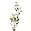 Decorative Artificial Branch with flowers White Green 25x6x107 cm